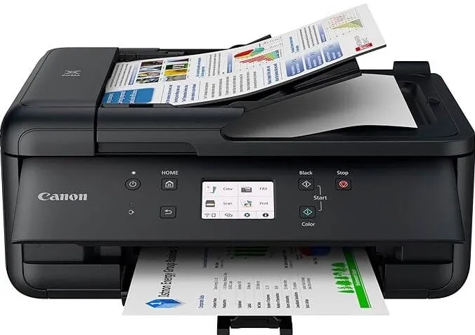 Imprimanta multifunctionala Canon Multifunctional Canon PIXMA TR7650 A4 - Imprimanta cu Jet de Cerneala Color 4 in 1 (Scanner, Copier, Imprimanta Wireless, Fax, Cloud Link, ADF, WLAN, LCD, 4800 x 1200 DPI, AirPrint & Mopria)