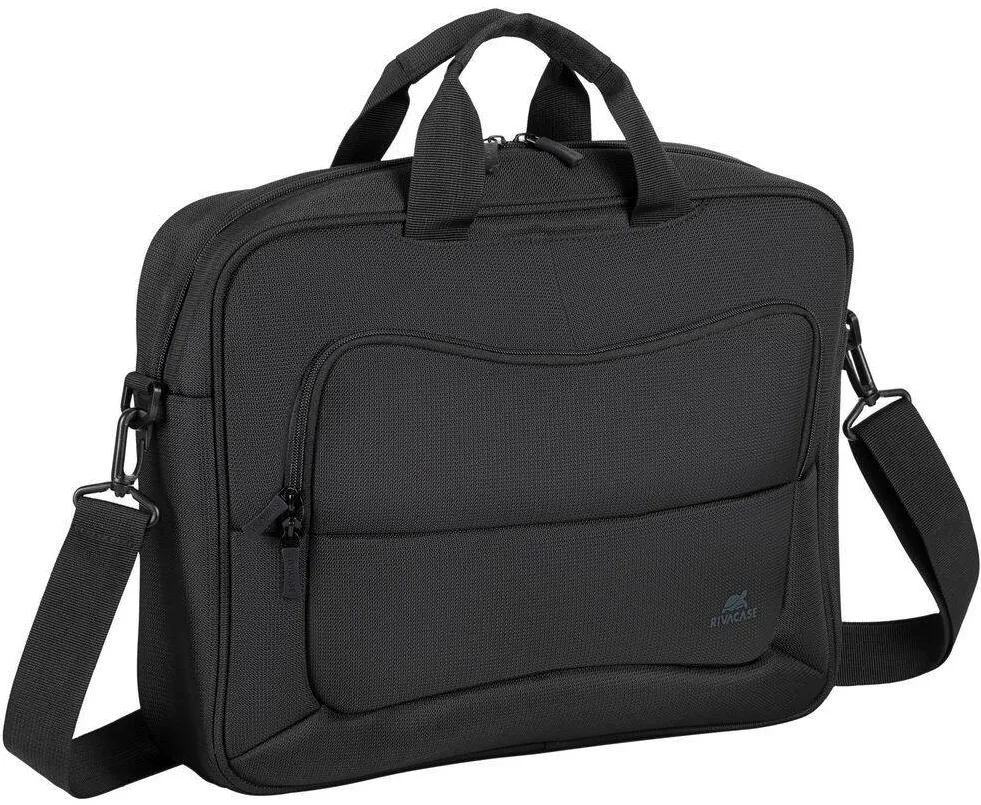 RivaCase Geanta laptop Rivacase Tegel ECO, textil, 14 inch, negru, 38x29.5x12cm