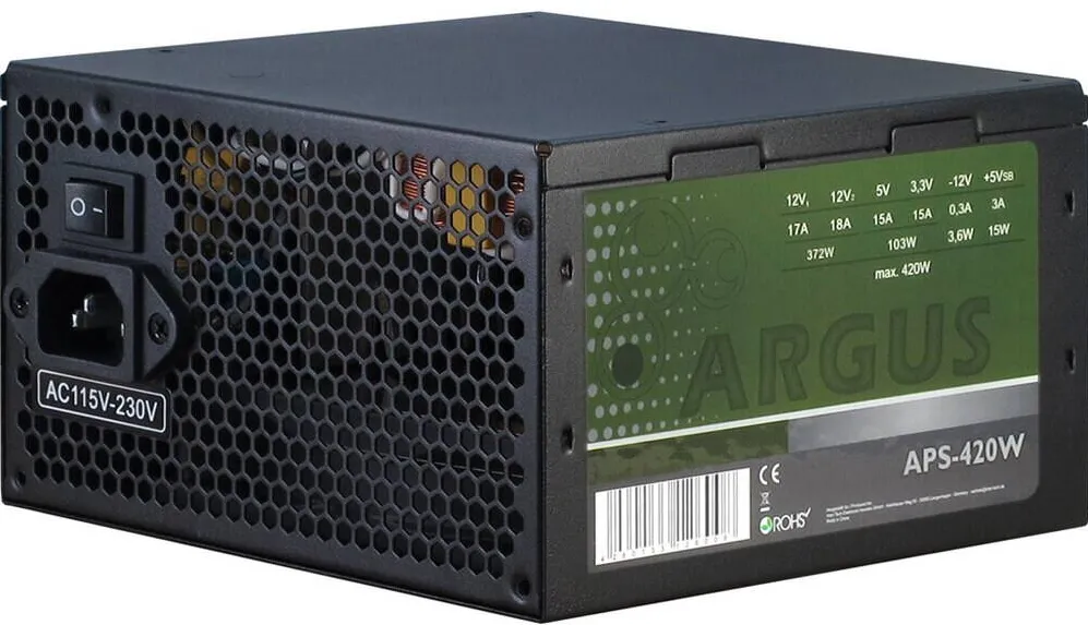 Sursa PC Inter-Tech Sursa Inter-Tech Argus 420W, eficienta 82%, PFC Activ