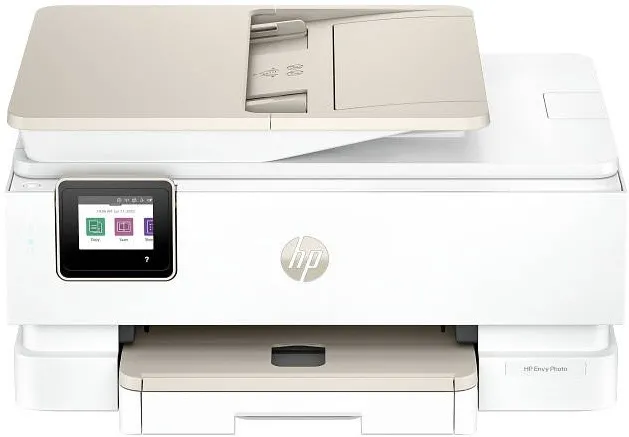 Imprimanta multifunctionala HP Multifunctional Inkjet color HP Envy Photo 7930, imprimare, copiere, scanare, A4, wireless, ADF, 15 ppm alb-negru / 10 ppm color, bej-alb