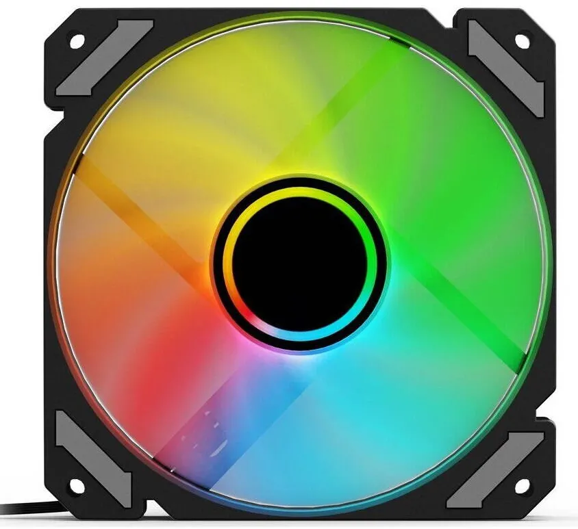 Sharkoon Ventilator PC Sharkoon Shark Mirror PWM RGB, 12cm, 500-1500rpm, 26,8dBA, negru