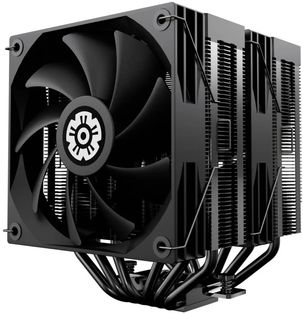 Cooler Enermax ENERMAX ETS-TD60D, Intel / AMD, Support 250W+ TDP, 2x PWM Fans, Display, Negru