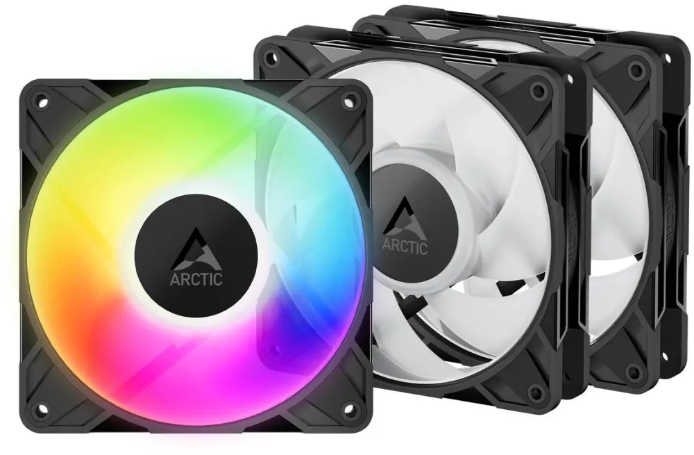 ARCTIC Ventilatoare PC Arctic Fan Pack 3 in 1 P12 Pro A-RGB, negru, 120x120x25 mm, 400-3000 RPM