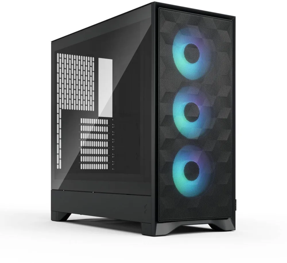 Carcasa PC Fractal Design Carcasa Midi Tower Fractal Design Pop 2 Air, 3 ventilatoare 120 mm, geam lateral, negru, 215x481x462mm