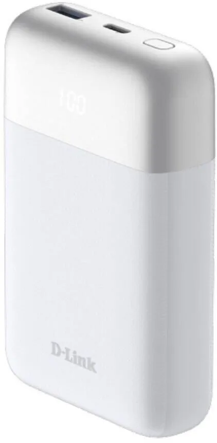 D-Link Power bank D-Link DPP-101, 10000 mAh, 1x USB A, 1x USB C, alb, 10x6,3x2,4cm