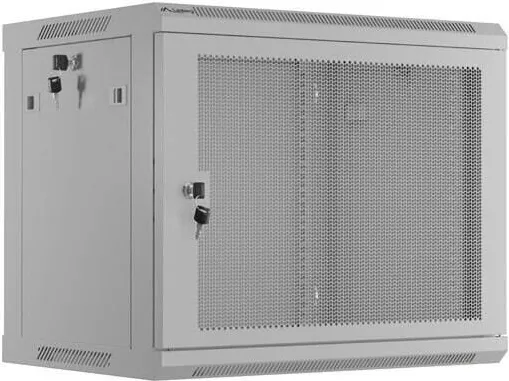 Rack LANBERG Cabinet metalic rack 19" 9U 600x450mm gri cu usi perforate, set flat pack
