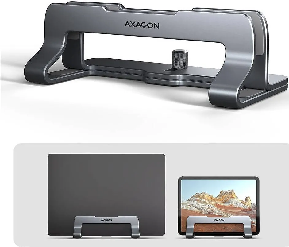 Accesoriu Laptop AXAGON Stand notebook AXAGON STND-VG, ajustabil, compatibiliate 10" - 17.3", Gri