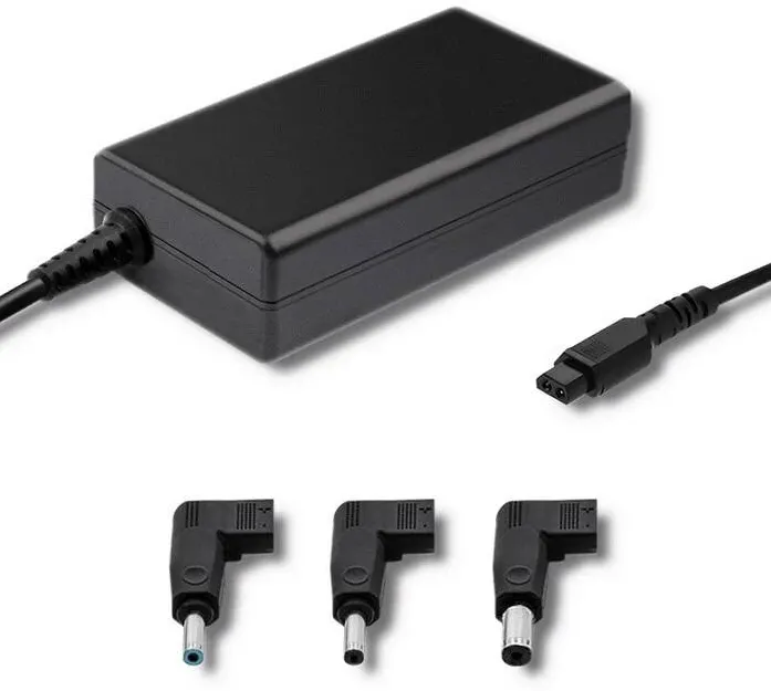 Accesoriu Laptop QOLTEC Adaptor Laptop HP, Qoltec, 65W SmartPlug Cu 3 Mufe, Compatibil Cu Mai Multe Modele HP, Alimentare Stabila Pentru Munca Si Calatorii, Protectii Avansate Impotriva Supratensiunii Si Supraincarcarii, Design Compact Si Conectori