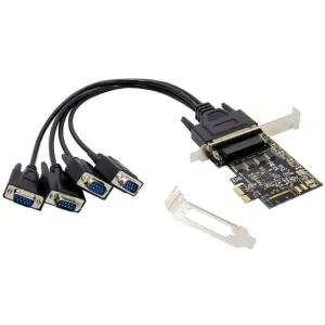 Placa de Retea CONCEPTRONIC Adaptor intern Conceptronic EMRICK12B, PCIe, 4 porturi RS-232, negru, 85x69x3mm