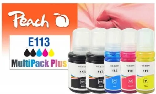 Cartus Imprimanta Peach Set 5 flacoane cerneala, Peach, Plastic, Universal, Multicolor