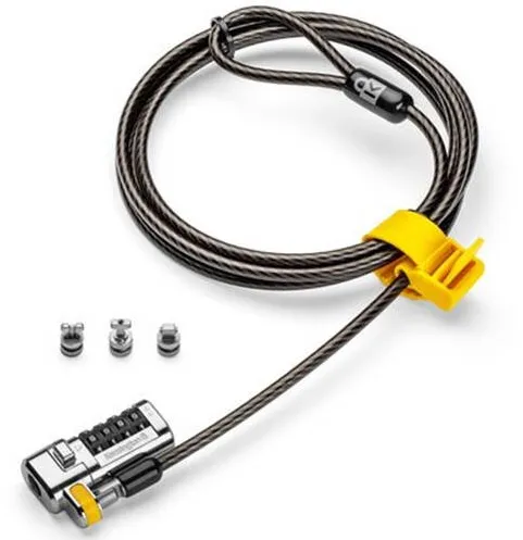 Accesoriu Laptop Kensington Cablu de securitate Kensington ClickSafe 2.0, 3-in-1, cu cifru (pt slot T-Bar & Nano & Wedge)