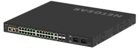 Switch Netgear Switch cu management, NetGear, M4250-26G4F, 24 porturi PoE++, 4xSFP, 1440W, negru, 1U