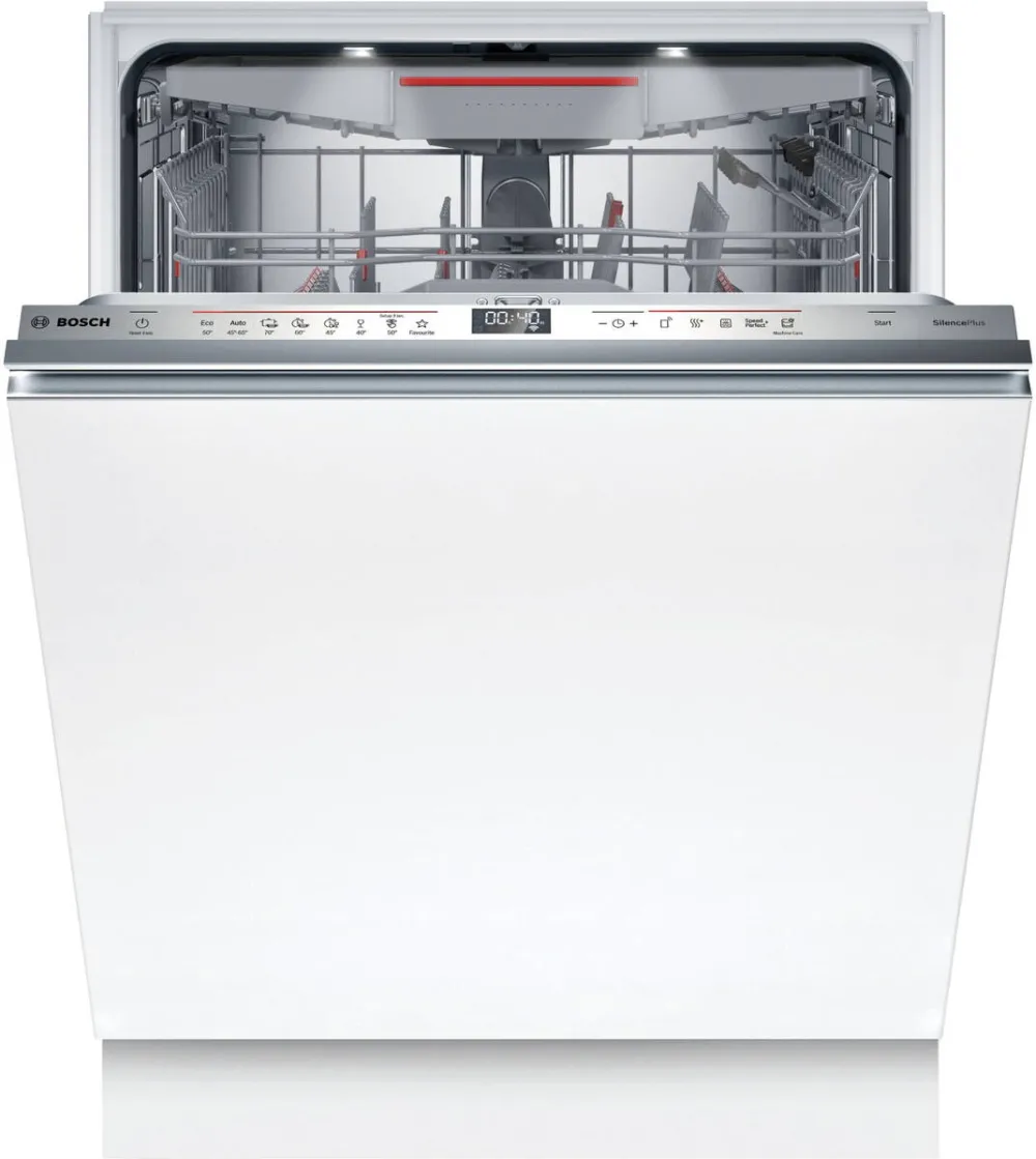 BOSCH Masina de spalat vase incorporabila Bosch SMV6ECX10E, 14 seturi, 8 programe, ExtraDry, Sistem Rackmatic, Silence Plus, TimeLight, EmotionLight, Tab-count, EcoSilence Drive, Home Connect, 60 cm, Clasa A