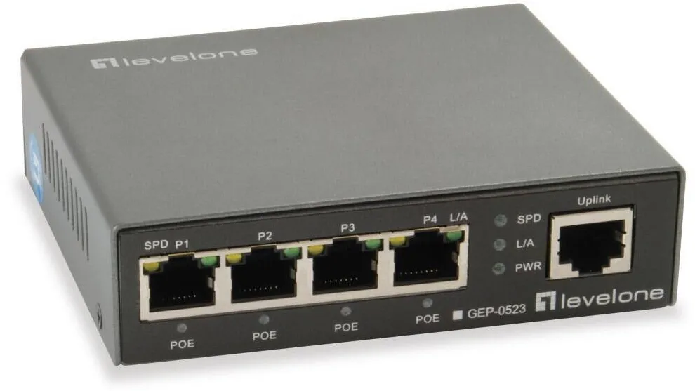 Switch LevelOne Switch GEP-0523 cu 5 porturi, LevelOne, Negru