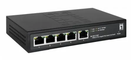 Switch LevelOne Switch LEVELONE GES-2105P 5-Port Gigabit PoE Smart Lite Negru