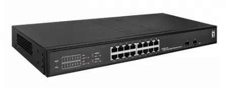 Switch LevelOne Switch LEVELONE GES-2118P 18-Port Gigabit PoE Smart Lite Negru
