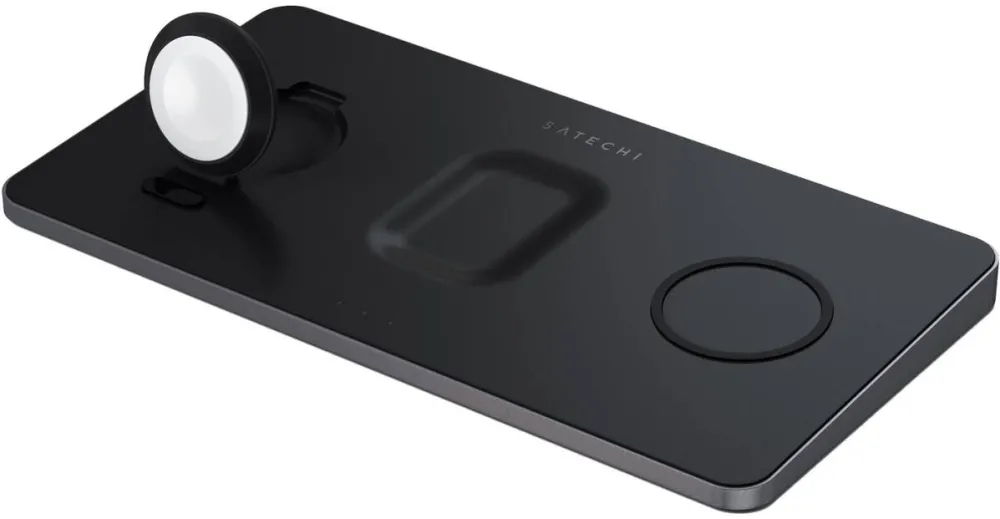 Satechi Incarcator Satechi Trio Wireless Charging Pad pentru Apple Watch, Airpods, iPhone, Negru