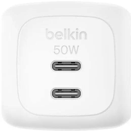 BELKIN Incarcator telefon Belkin, 50W, 2xUSB-C, alb