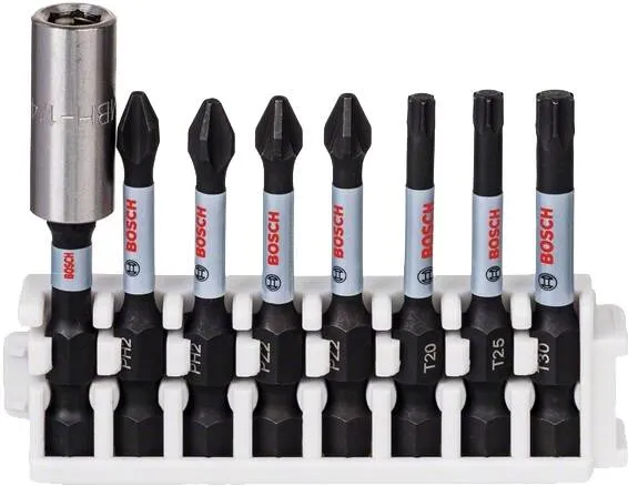 BOSCH 2608522326 - Set capete de insurubare, -, 8 bucati, rezistenta impact, prelungitor insurubare inclus