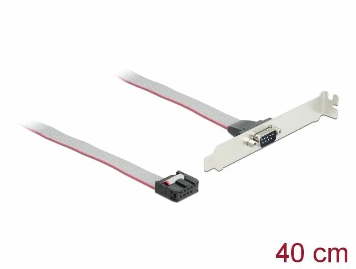 DELOCK 82768, Slot Bracket > 1 x Serial - serial panel - 9 pin IDC to DB-9 - 40 cm