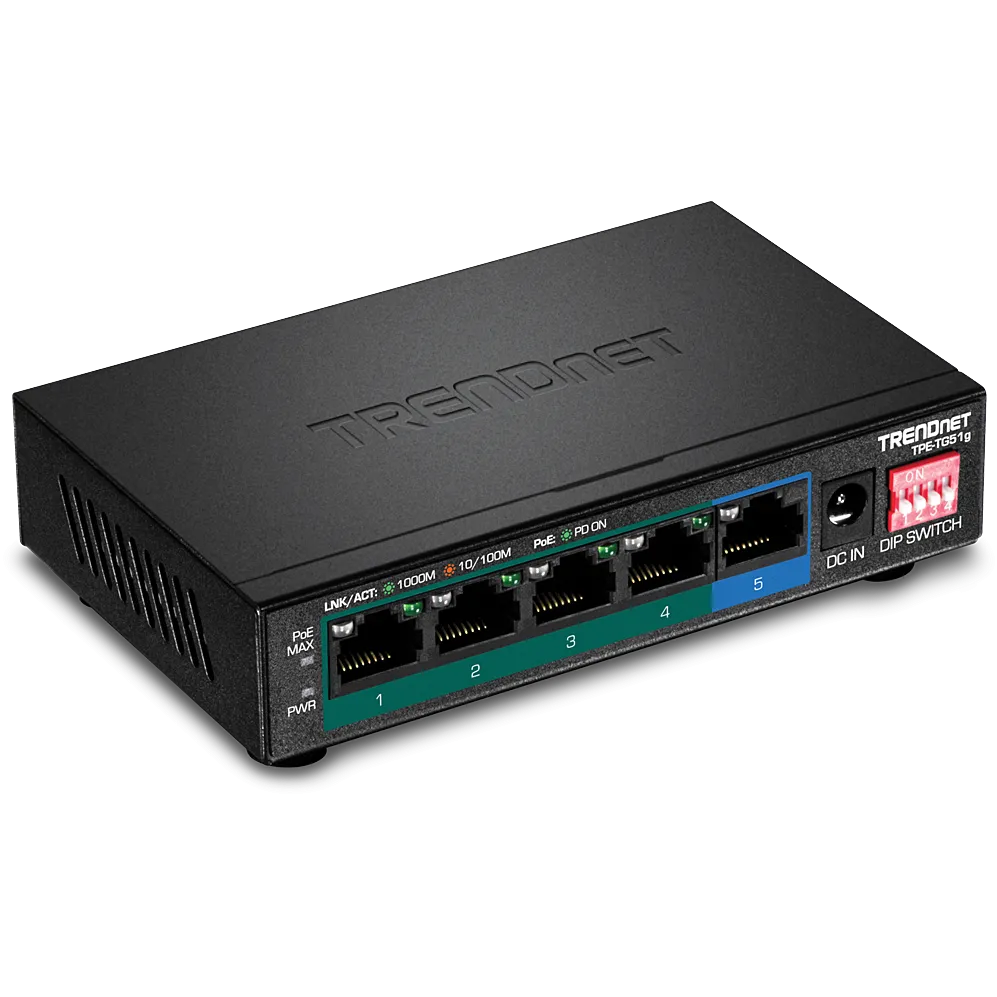 TRENDnet 5-Port Gbit PoE+ 60W