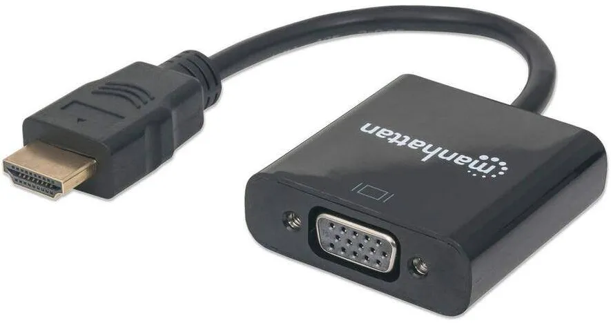 Adaptor MANHATTAN HDMI -> VGA St/Bu Negru