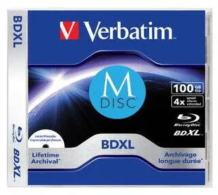 VERBATIM BluRay M-DISC BD-R [ 100GB | 4x | Inkjet Printable ] 1 BUC