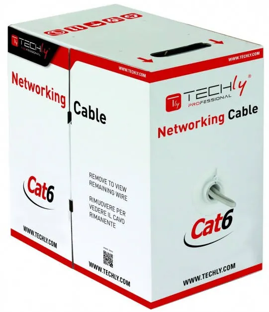 Accesoriu Retea TECHLY ITP9-FLU-0305 Cablu Retea Gri 305 m Cat6 U/UTP (UTP)