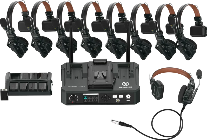 HOLLYLAND Hollyland Solidcom C1 Pro  Wireless Intercom System with 8 ENC headsets with Hub Station