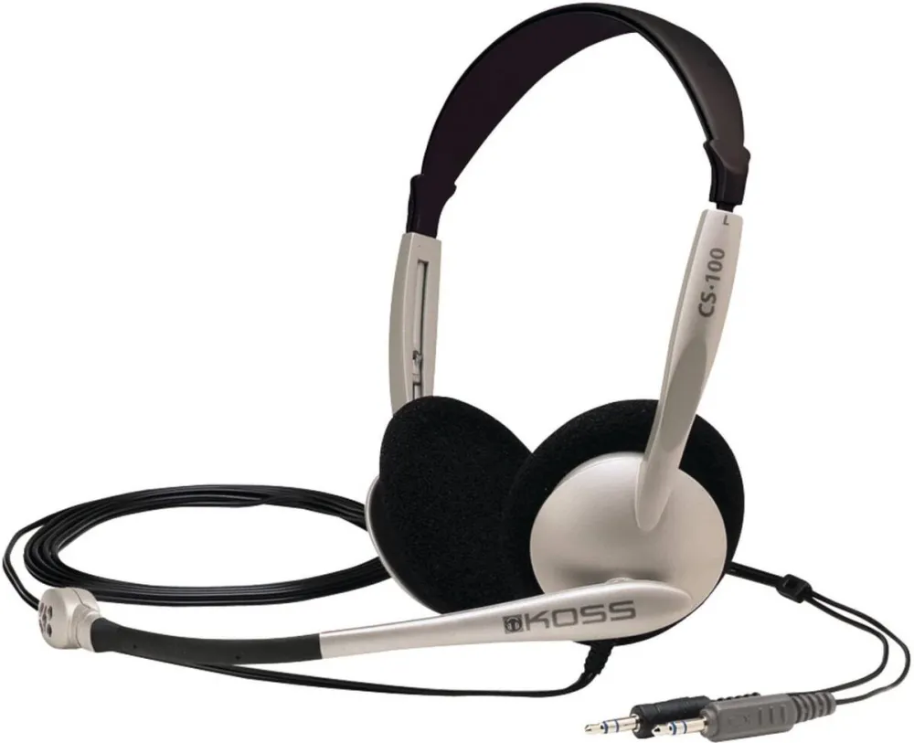 Casti Over-Head Koss CS100 BX V2 Headphones, On-Ear, Wired, Microphone, Gold/Black