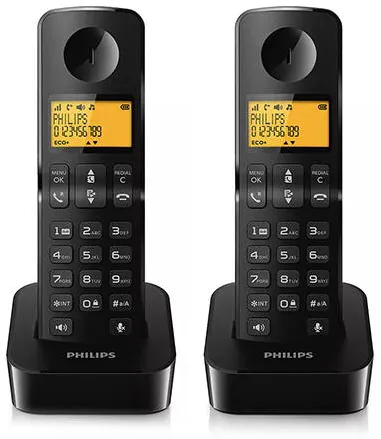 Telefon Fix Philips TELEFON DECT D2602 NEGRU PHILIPS
