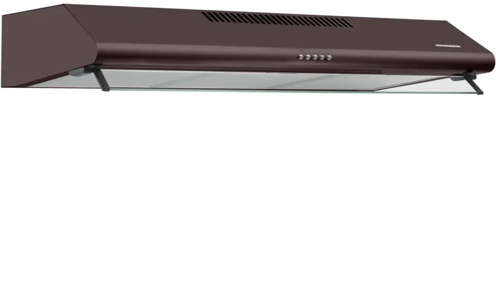 HEINNER Hota traditionala HCH-490-BRW, Putere de absorbtie 305 m3/h, 2 motoare, Iluminare LED, 3 trepte de viteza, 90 cm, Maro