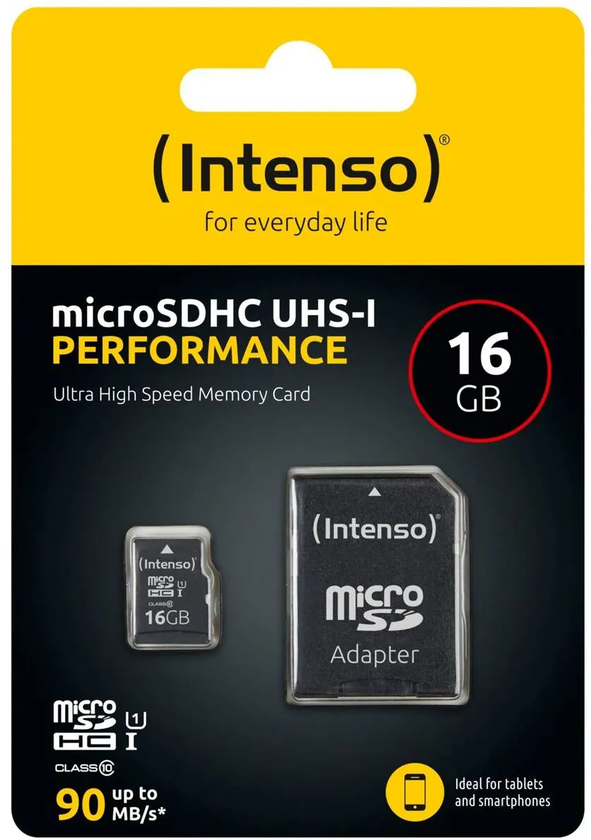 Card de Memorie Intenso microSDHC 16GB Class 10 UHS-I U1 Performance