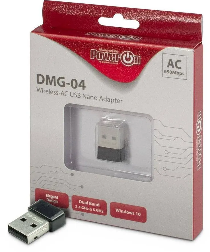 Inter-Tech Wi-Fi 5 USB Nano DMG-04 Stick 650Mbps