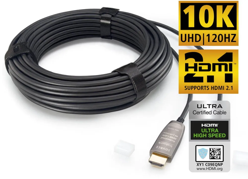 Inakustik Cablu HDMI 2.1 prin fibra optica, 8K/10K, 15m, 009245015,