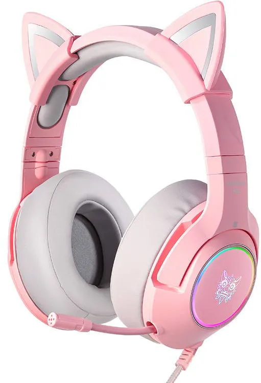 Casti Over-Head Onikuma Gaming K9 Pink RGB