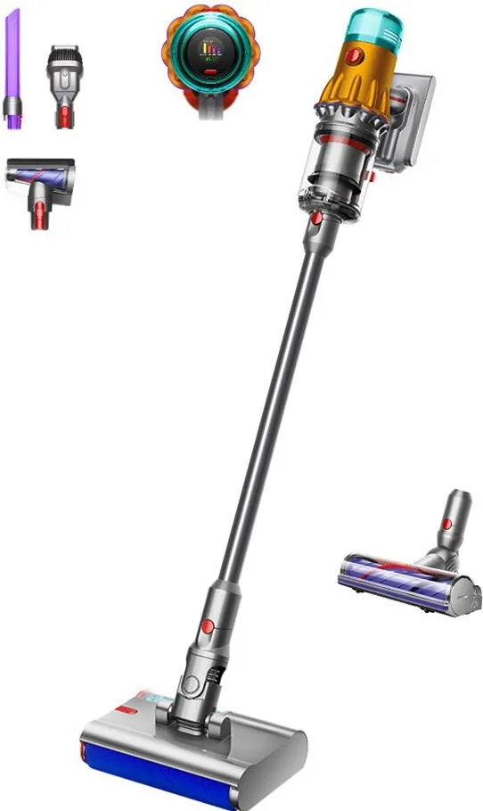 Aspirator Dyson Dyson V12 Submarine 3-in-1 stick vacuum Battery Dry&wet HEPA Bagless 0.35 L Nickel, Yellow