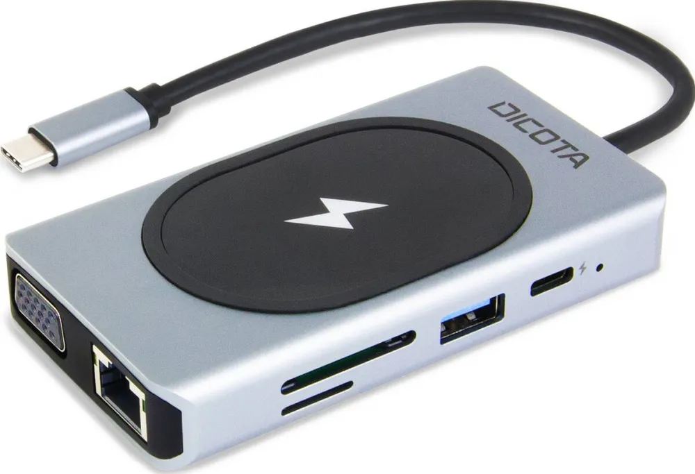 Docking Station DICOTA USB-C 10-in-1 Charging Hub 4K PD 100W silver