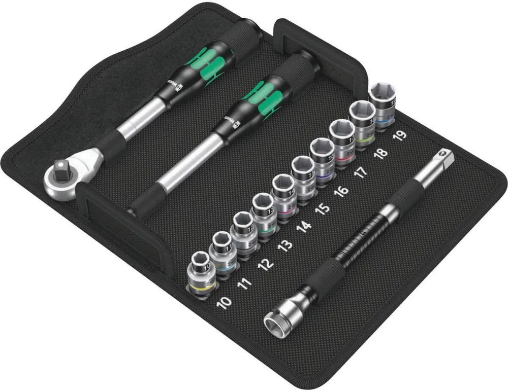 WERA Set de clichet hibrid Zyklop 8006 SC, antrenare 1/2", metric