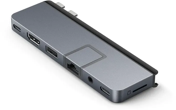 Docking Station Hyper  Drive Dual USB-C TB compatible 7-in-2 Hub w univ. USB-C ext adaptor - Space Grey - for all Apple MB