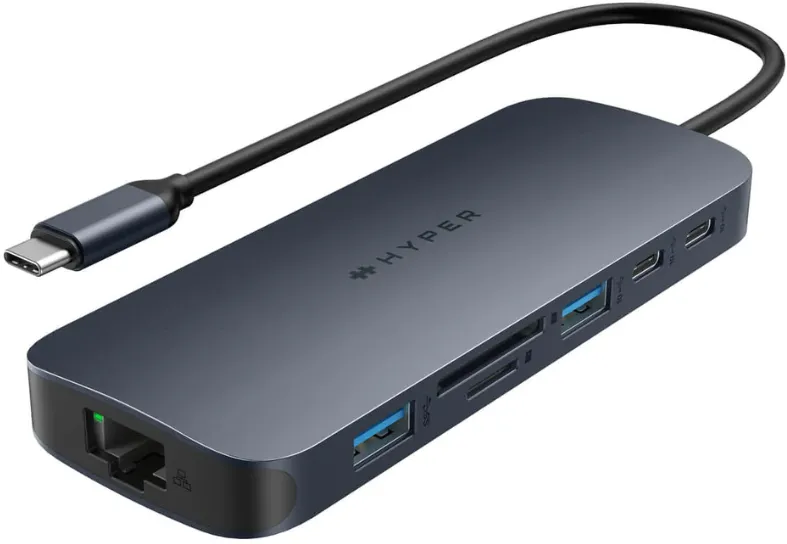 Docking Station Hyper  Drive EcoSmart Gen.2 Universal USB-C 10-in-1 Hub w 140 W PD3.1 Power Pass-thru