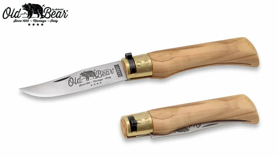 Old Bear Briceag Classic Olive wood, lama 90 mm