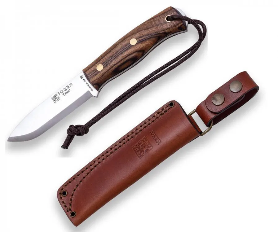 Joker Cutit Ember Scandi Bushcraft, lama otel inox 10.5 cm, maner lemn nuc