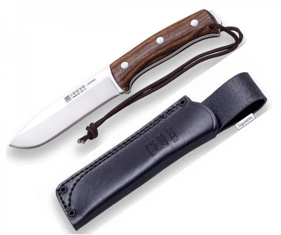 Joker Cutit Nomad lama otel inox, maner micarta, teaca piele
