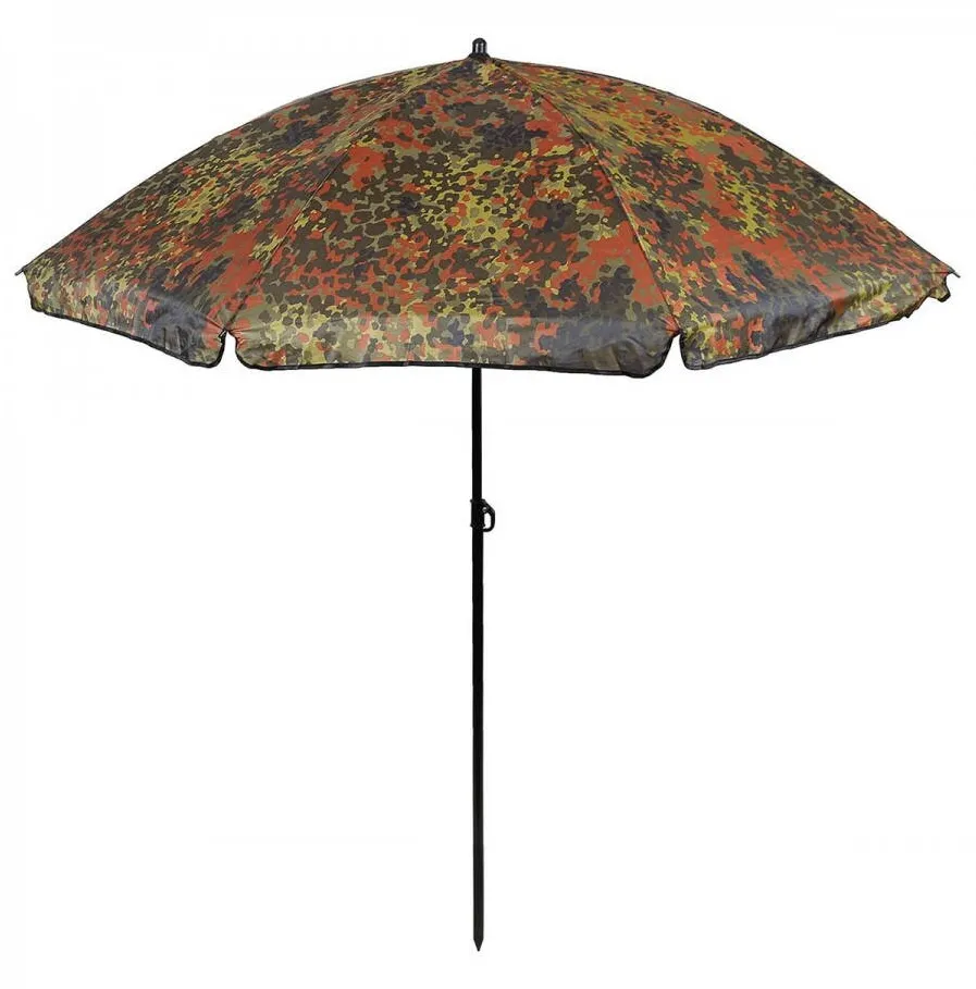 Fox Outdoor Umbrela parasolar pentru plaja, pescuit, camping, diametru 180 cm, unghi reglabil, camuflaj