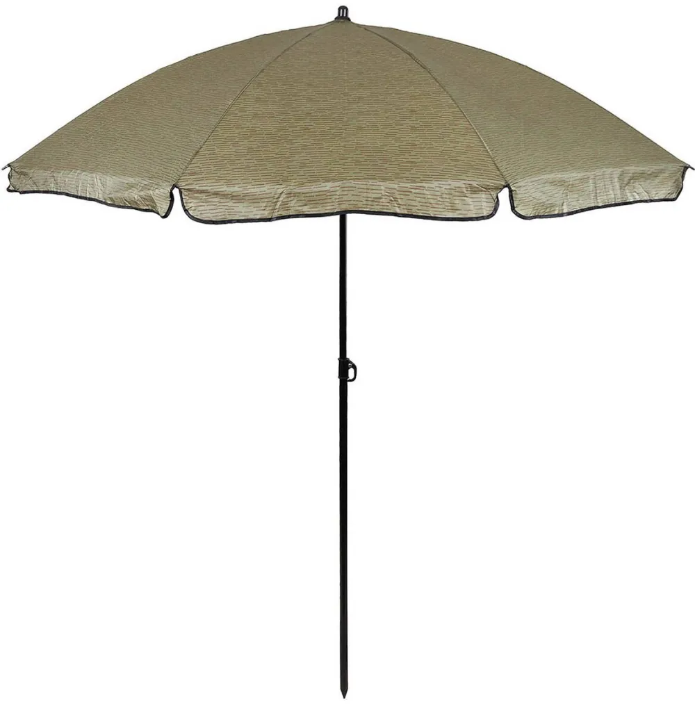 Fox Outdoor Umbrela parasolar pentru plaja, pescuit, camping, diametru 180 cm, unghi reglabil, olive