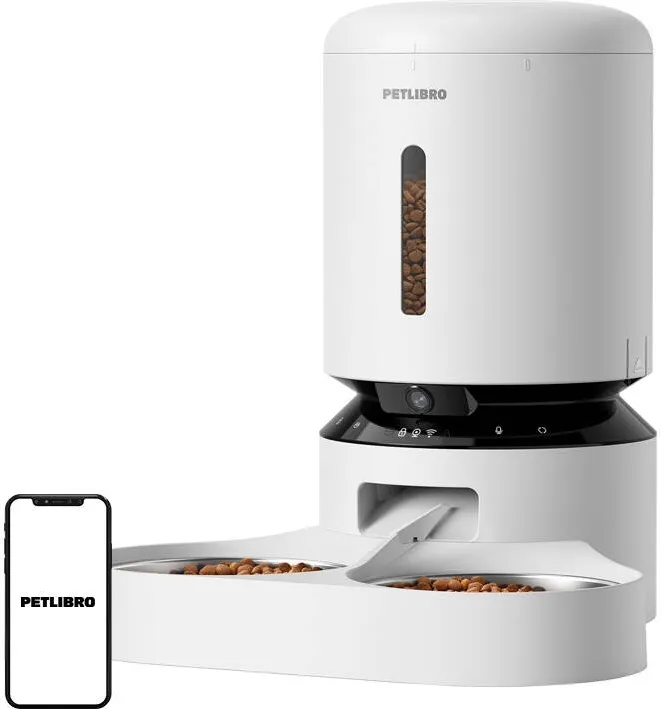 Petlibro Granary dozator de hrana cu camera cu bol dublu, 5L (alb)