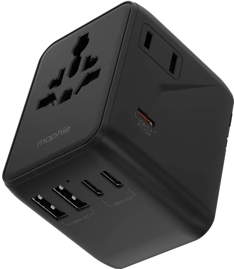 Mophie Incarcator Mophie Essential 35w GaN 5 Port + AC Travel Adapter Black