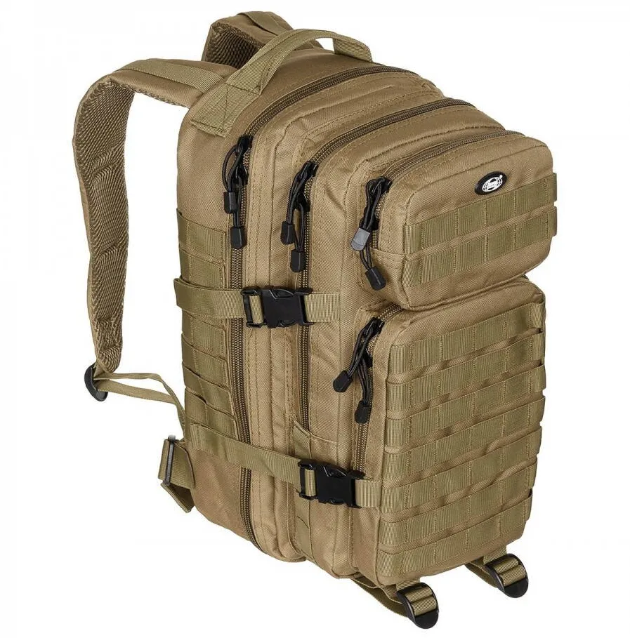 MFH Rucsac modular Assault, 30 litri, multiple buzunare, compatibil sistem hidratare, coyote tan MFH