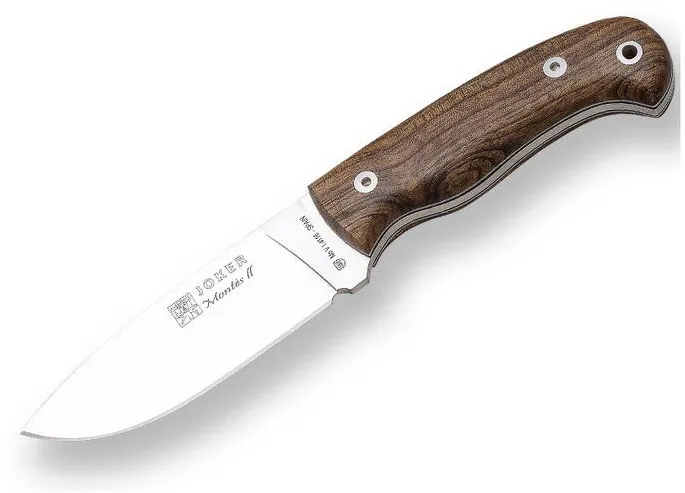Joker Cutit Joker Montes II Outdoor, maner lemn de nuc, cu teaca piele
